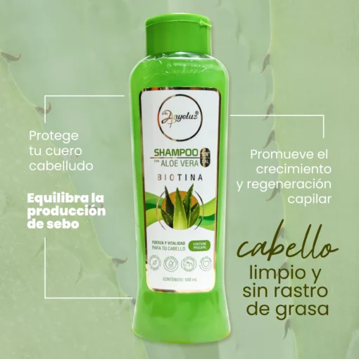 Shampoo Aloe Vera Anyeluz - Imagen 3