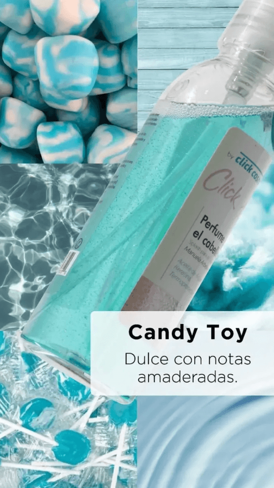 Perfume para Cabello Click Cosmetics- Azul/ Candy Toy - Imagen 2