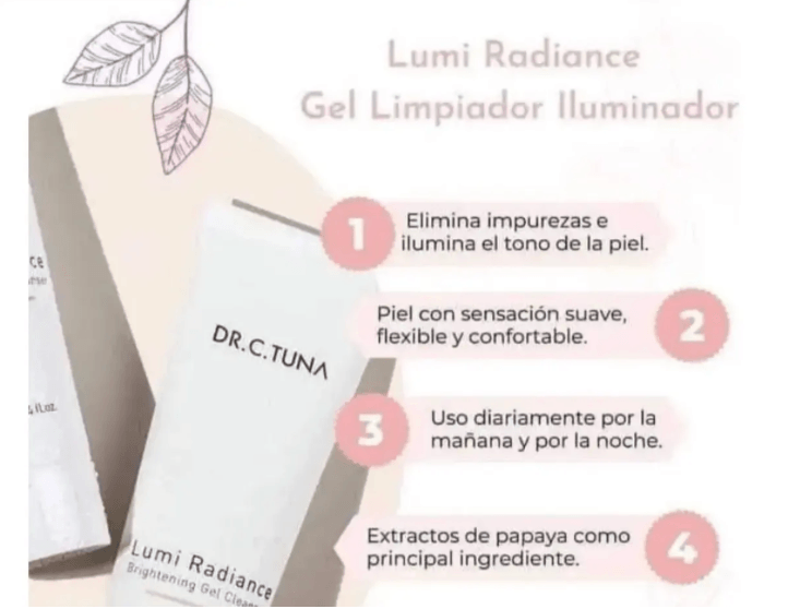 Lumi Radiance Limpiador Facial Dr C Tuna Farmasi - Imagen 2