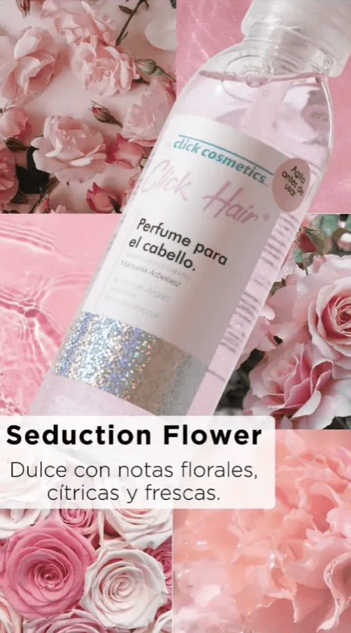 Perfume para cabello click cosmetics- Rosa/ Seduction Flower - Imagen 2