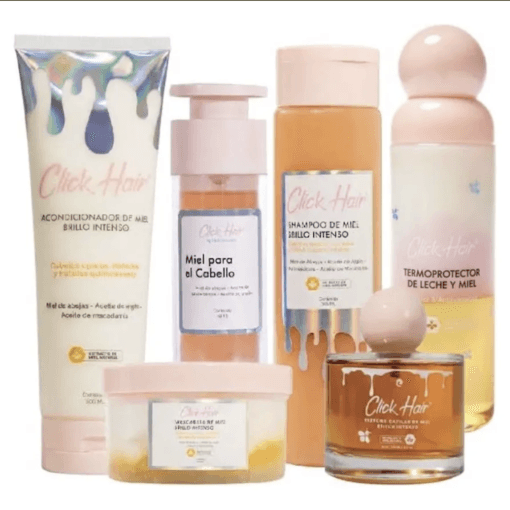 Kit Capilar Miel Brillo Intenso Y Termoprotector Click Hair