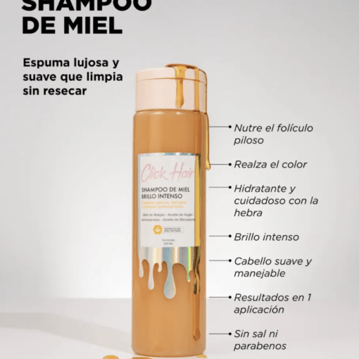 Alternative view of Kit Capilar Miel Brillo Intenso Y Termoprotector Click Hair