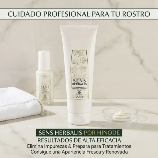 Jabón Facial Cremoso Hinode Sens Herbalis - Imagen 2