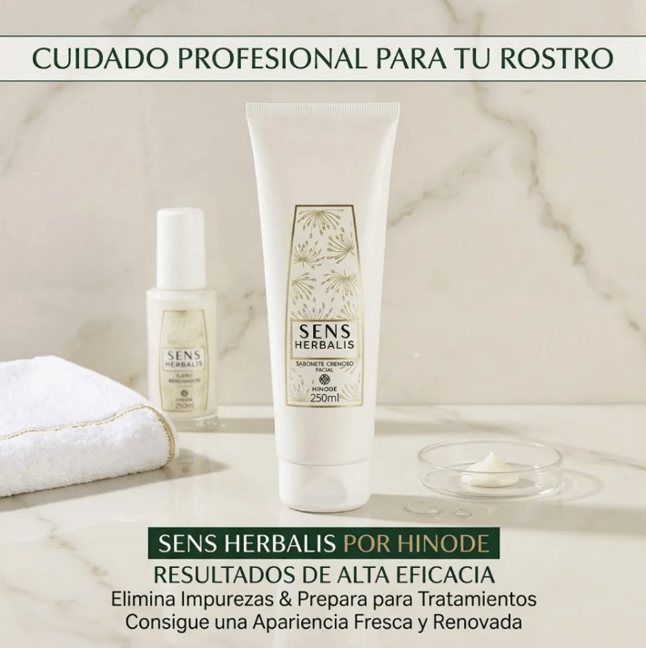 Jabón Facial Cremoso Hinode Sens Herbalis - Imagen 2