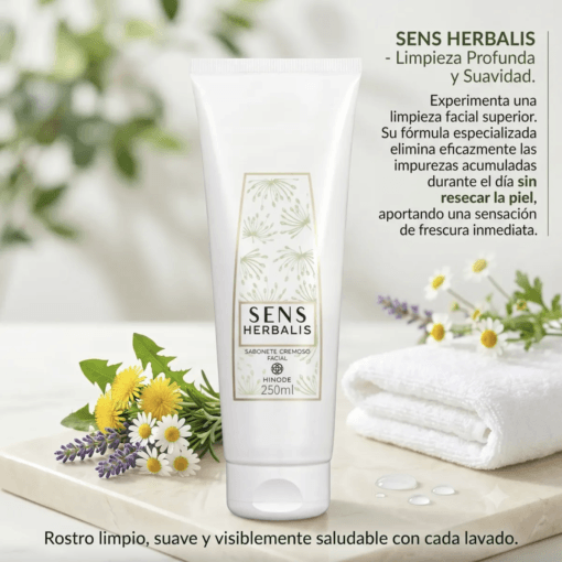 Jabón Facial Cremoso Hinode Sens Herbalis - Imagen 4